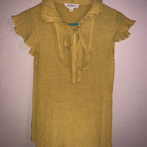 Yellow blouse, work attire, night out